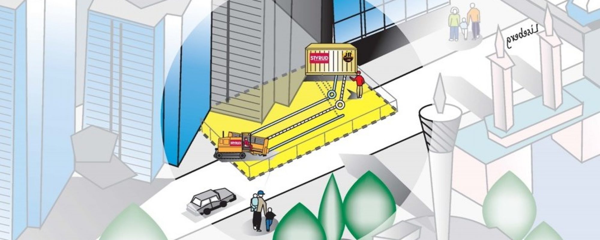 Arbetsytan vid Triple Towers